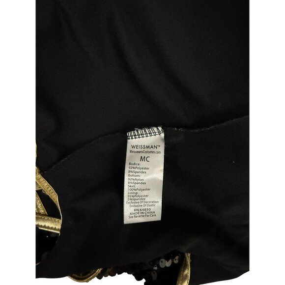 Wissman Size MC Showtime Studio Gold Sequin Dance Costume Tulle Skirt Child - Picture 6 of 7